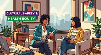 Senior psychologist, a woman of colour, providing clinical supervision to a young female psychologist.